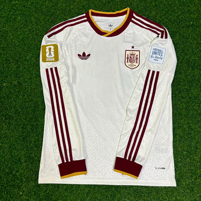 Pedro Porro #12 Spanien WM 2026 Auswärtstrikot Langarm
