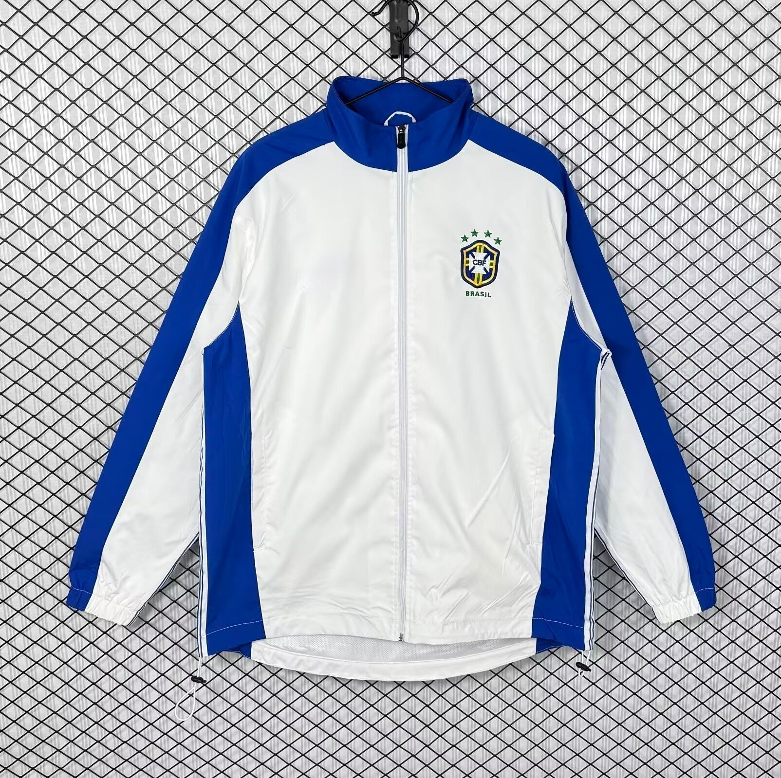 Brazil 1998 White Retro Windbreaker Jacket