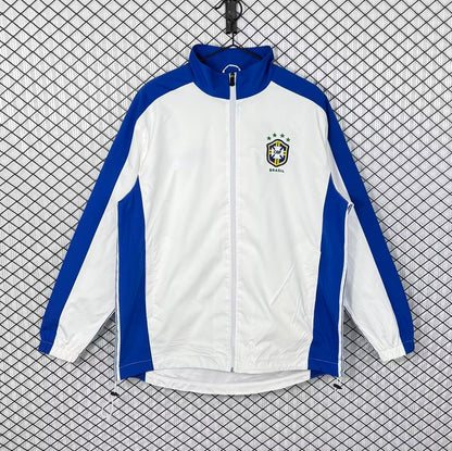 Brazil 1998 White Retro Windbreaker Jacket