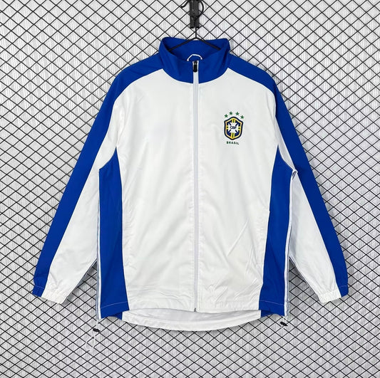 Brazil 1998 White Retro Windbreaker Jacket