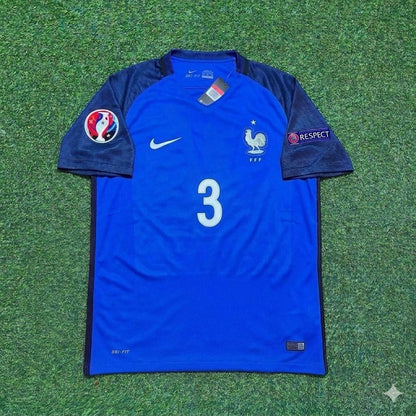 Patrice Evra #3 Frankreich Euro 2016 Heim Retro Fußballtrikot