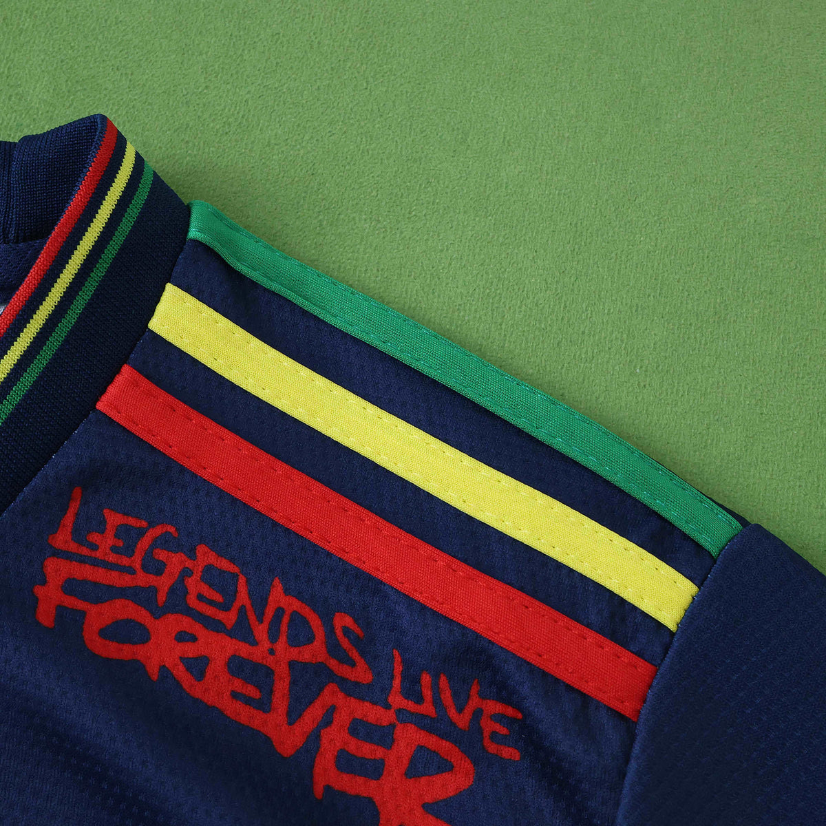 Bob Marley Special Edition Commemorative Navy Blue Retro Jersey Maillot