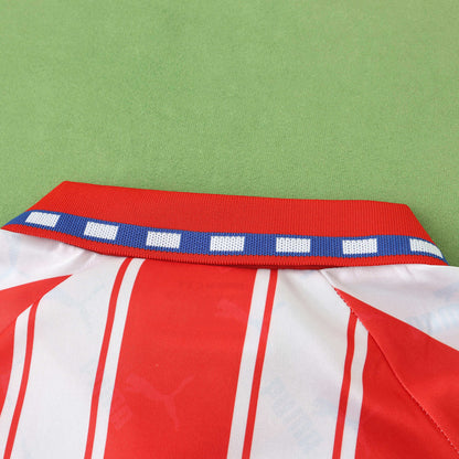 Atlético de Madrid 1994-1995 Season Home Retro Long Sleeve Football Jersey Trikot Maillot