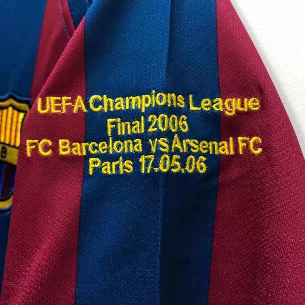 Carles Puyol #5 Barcelona 2006 Retro Football Jersey Soccer Shirt