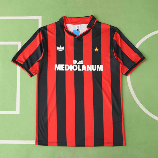 A.C Milan 1990-1991 Season Home Retro Football Jersey Trikot Maillot
