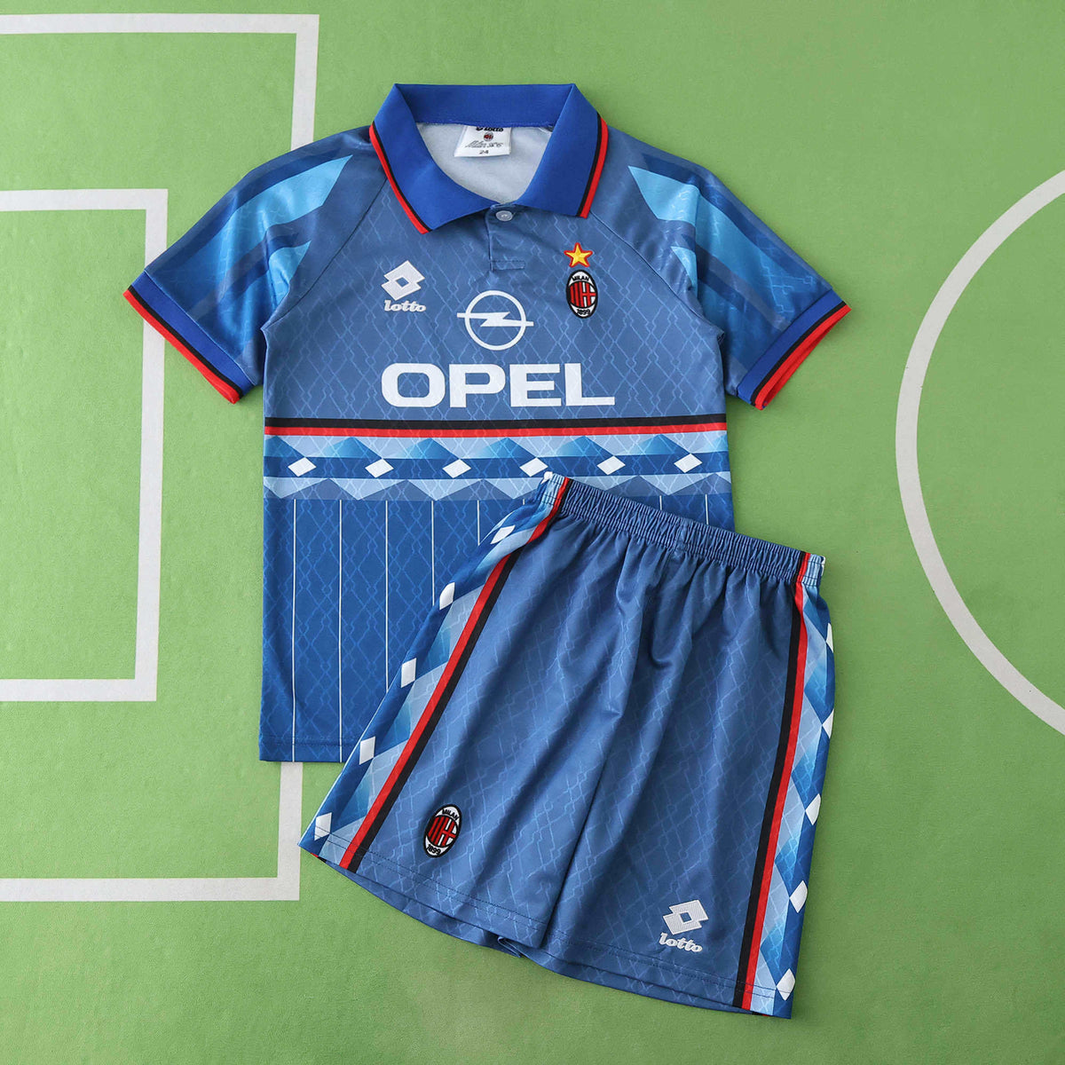 A.C. Milan 1995-1996 Season Retro Away Kids Football Jersey Trikot Maillot