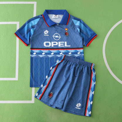 A.C. Milan 1995-1996 Season Retro Away Kids Football Jersey Trikot Maillot