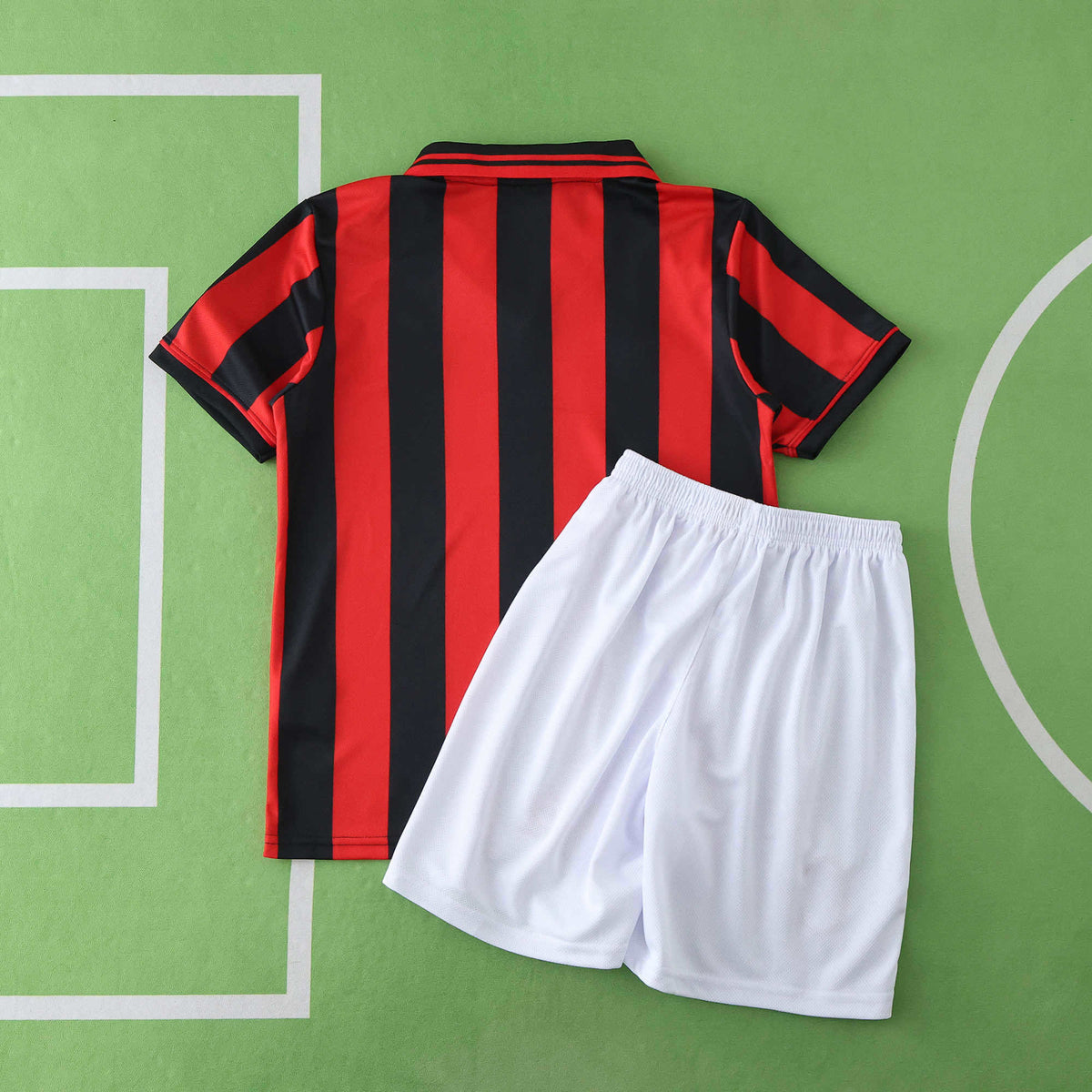 A.C. Milan 1996-1997 Season Retro Home Kids Football Jersey Trikot Maillot