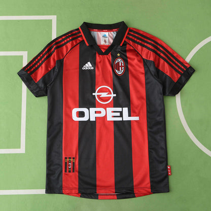A.C Milan 1998-1999 Season Home Retro Football Jersey Trikot Maillot