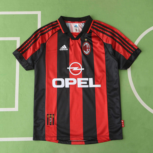 A.C Milan 1998-1999 Season Home Retro Football Jersey Trikot Maillot
