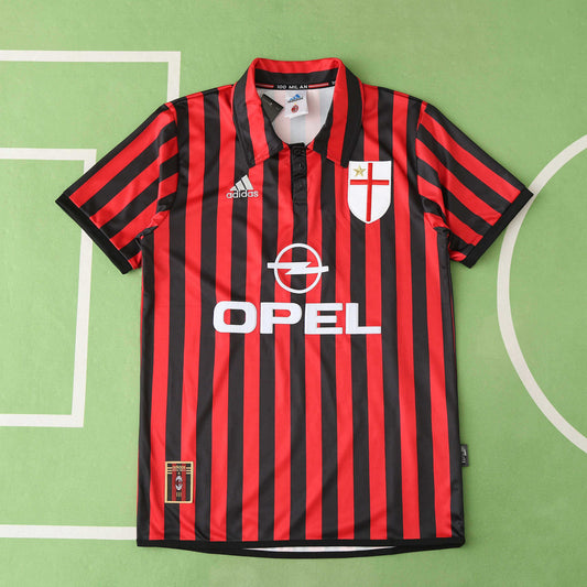 A.C Milan 1999-2000 Season Home Retro Football Jersey Trikot Maillot