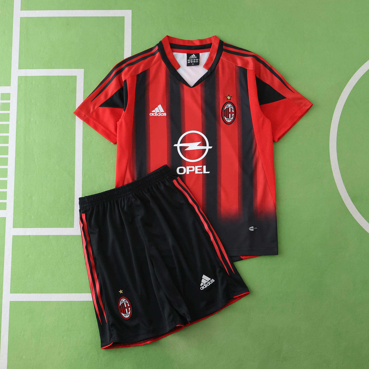 A.C. Milan 2004-2005 Season Retro Home Kids Football Jersey Trikot Maillot