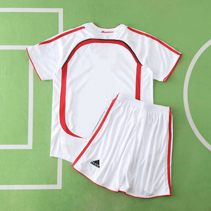 A.C. Milan 2006-2007 Season Retro Away White Kids Football Jersey Trikot Maillot