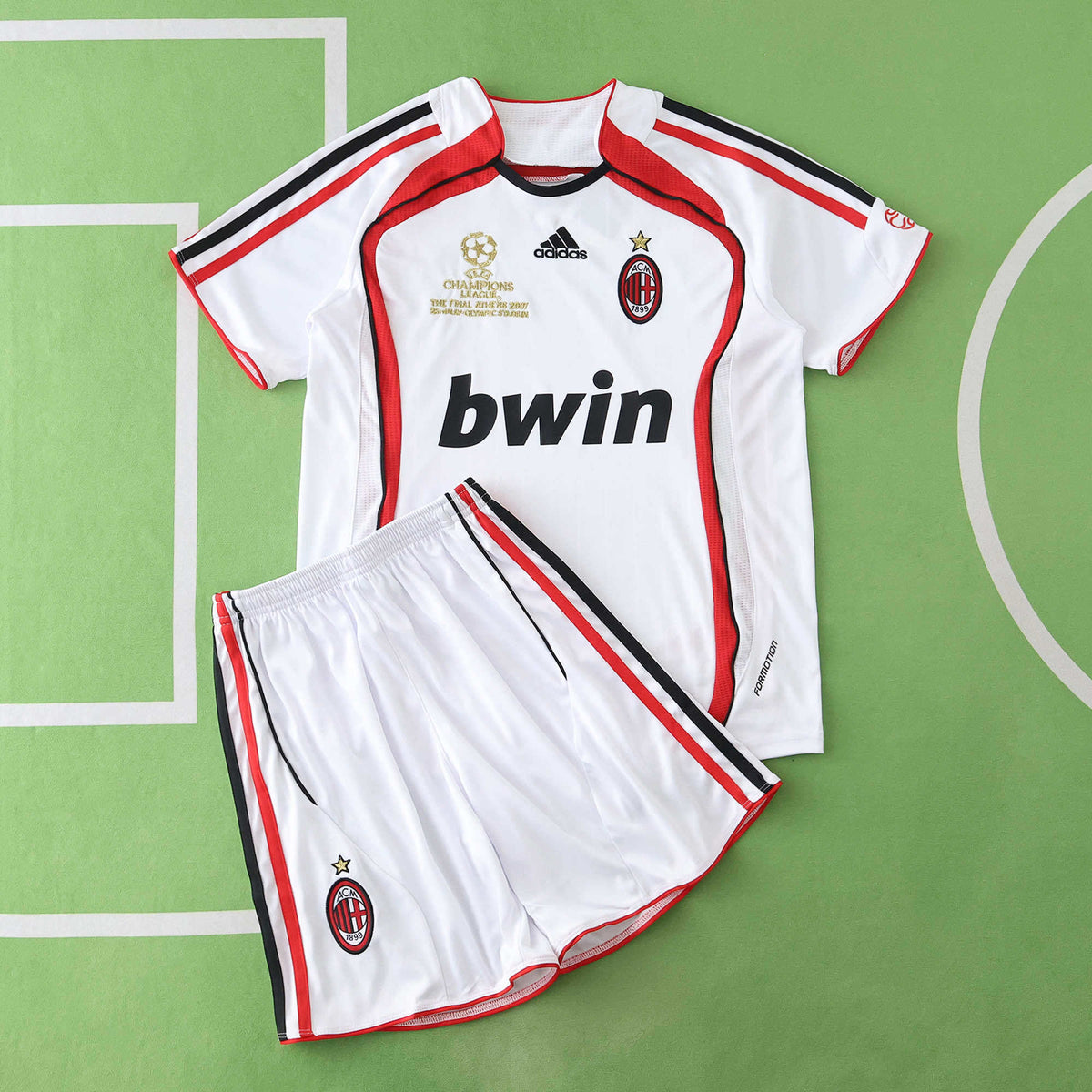 A.C. Milan 2006-2007 Season Retro Away White Kids Football Jersey Trikot Maillot