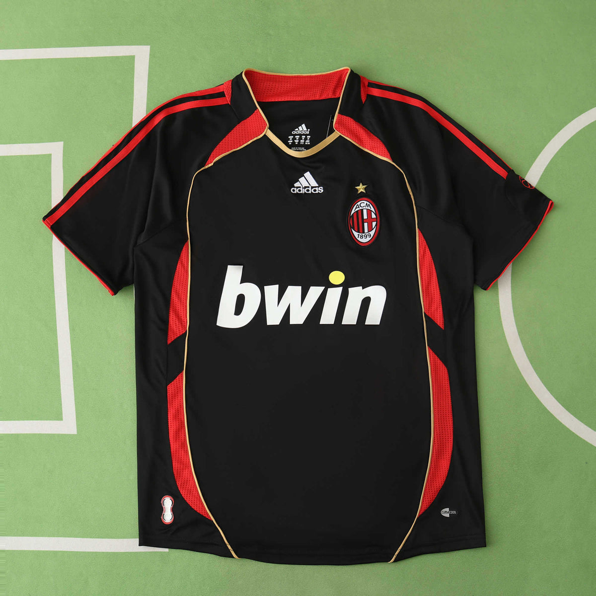 A.C Milan 2006-2007 Season Third Black Retro Football Jersey Trikot Maillot