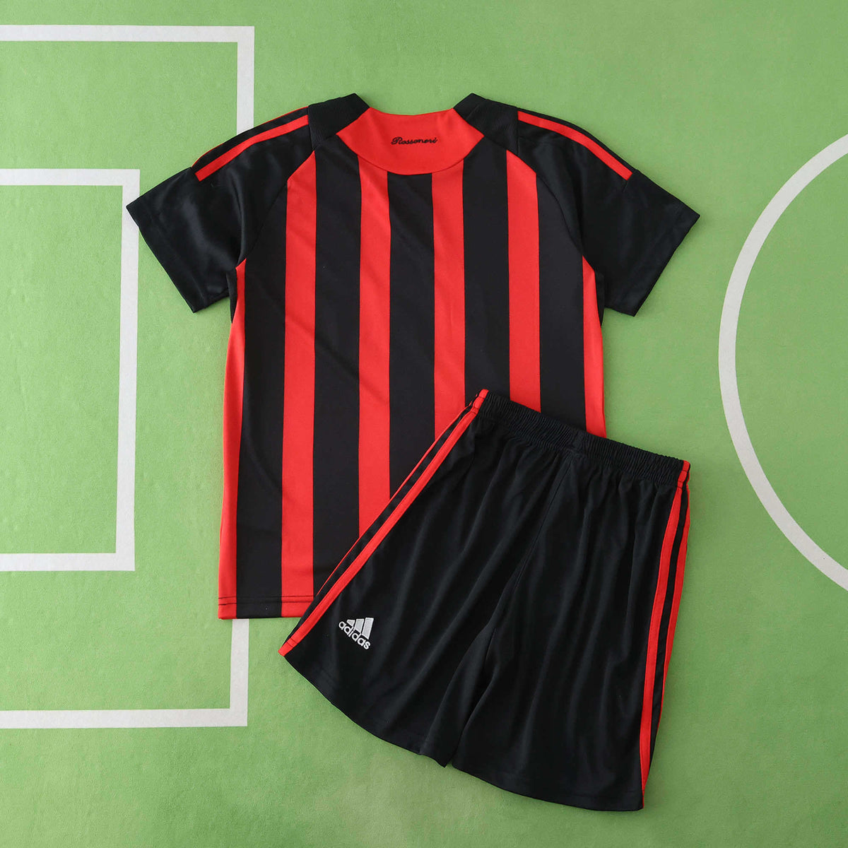 A.C. Milan 2008-2009 Season Retro Home Kids Football Jersey Trikot Maillot