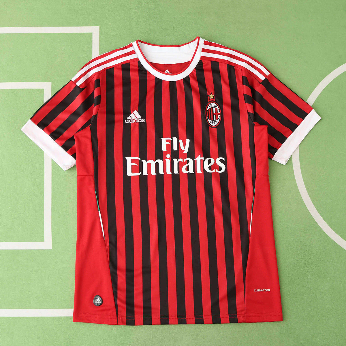 A.C Milan 2011-2012 Season Home Retro Football Jersey Trikot Maillot