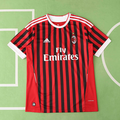 A.C Milan 2011-2012 Season Home Retro Football Jersey Trikot Maillot