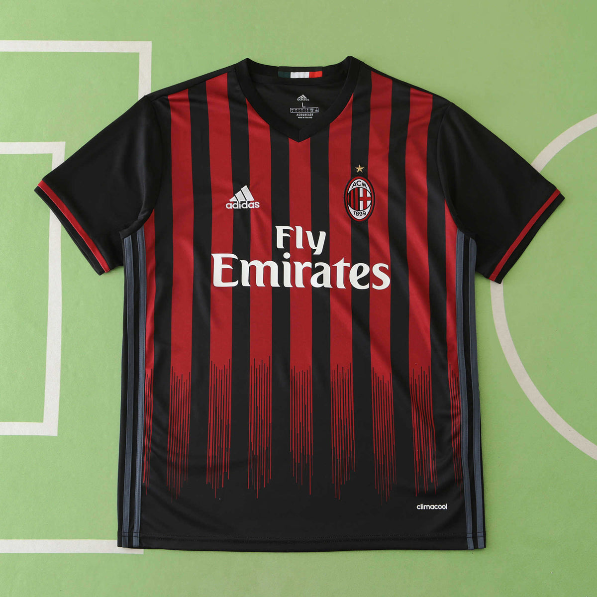A.C Milan 2016-2017 Season Home Retro Football Jersey Trikot Maillot