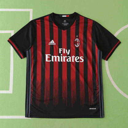 A.C Milan 2016-2017 Season Home Retro Football Jersey Trikot Maillot
