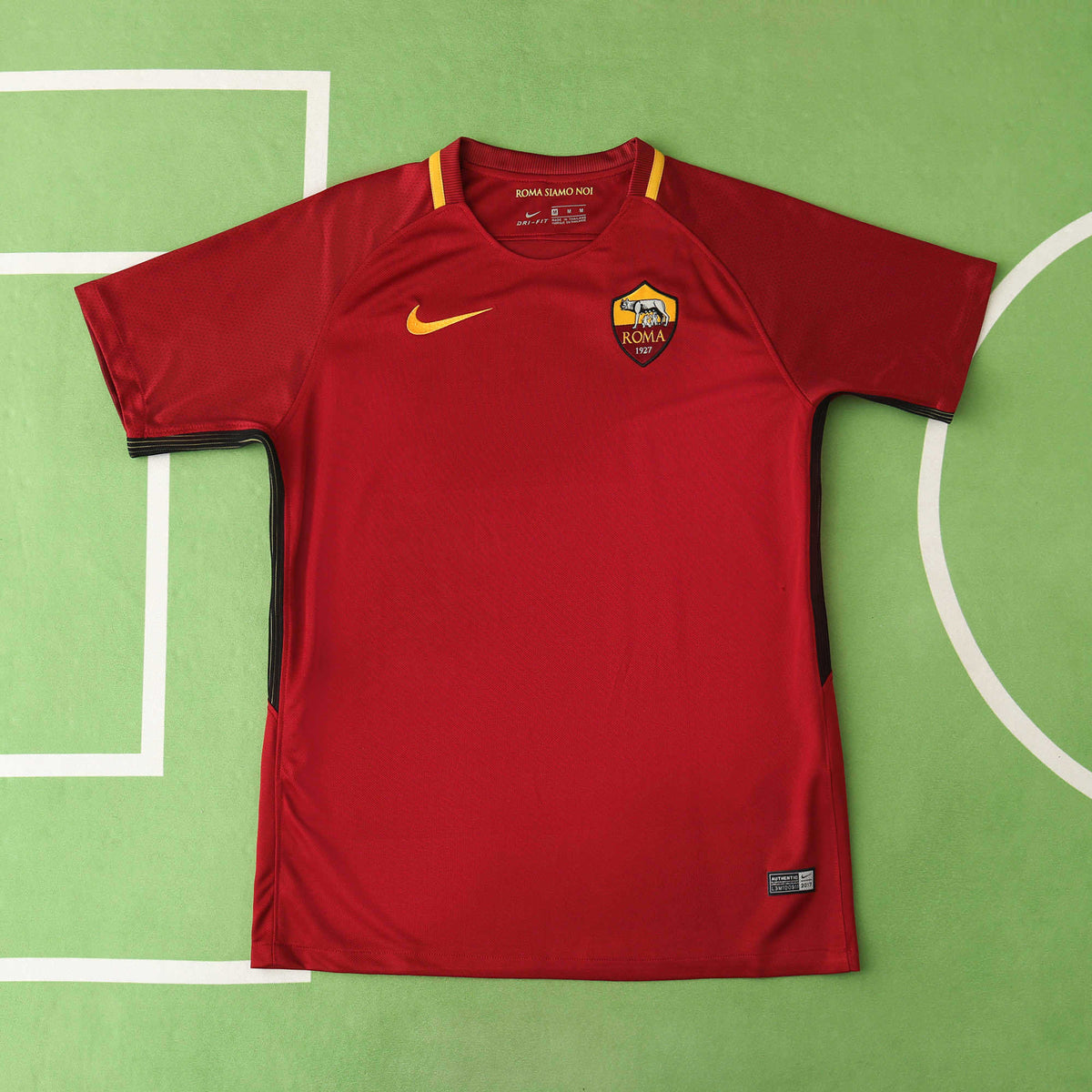 A.S Roma 2017-2018 Season Red Retro Home Football Jersey Trikot Maillot