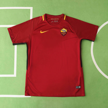 A.S Roma 2017-2018 Season Red Retro Home Football Jersey Trikot Maillot