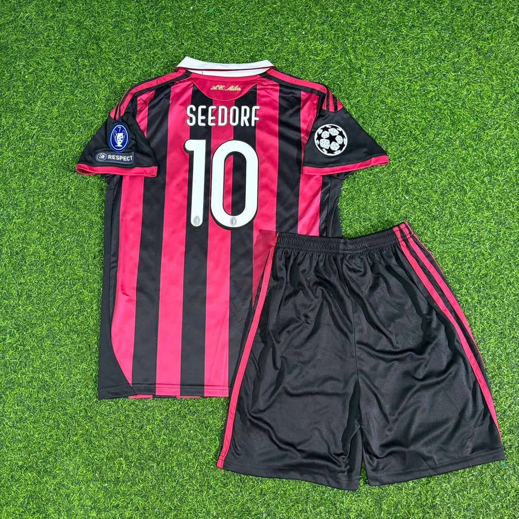 Clarence Seedorf AC Mailand 2008-2009 Kinder Heim-Retro-Fußballtrikot