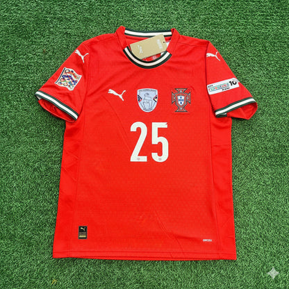 Nuno Mendes Portugal UEFA Nations League Sieger Rot Jersey Trikot Fußballtrikot