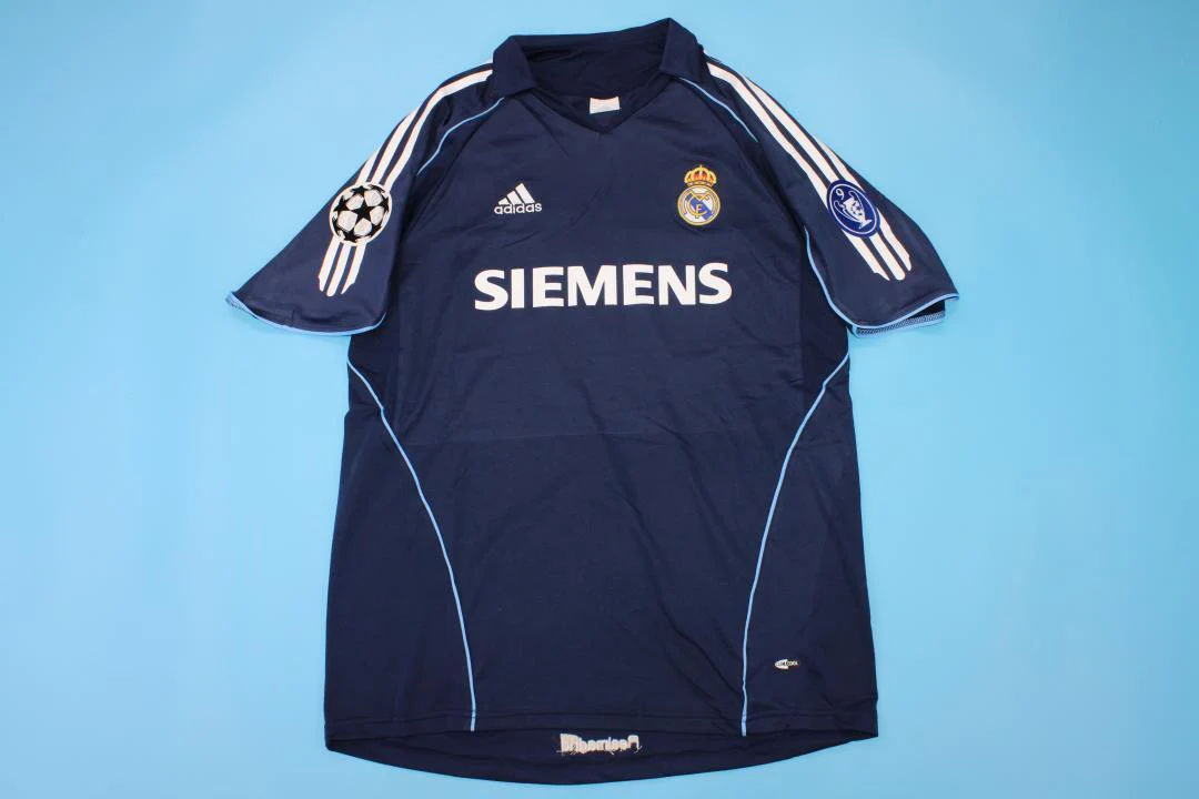 Zinadine Zidane #5 Real Madrid 2005-2006 Away Dark Blue Retro Jersey
