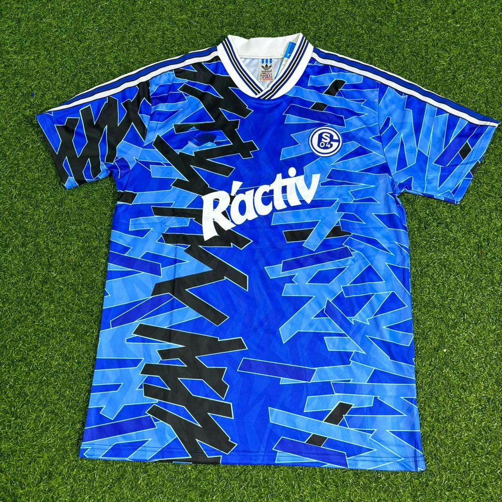 FC Schalke 04 1992/93 Blaues Heimtrikot Fußball retro Trikot