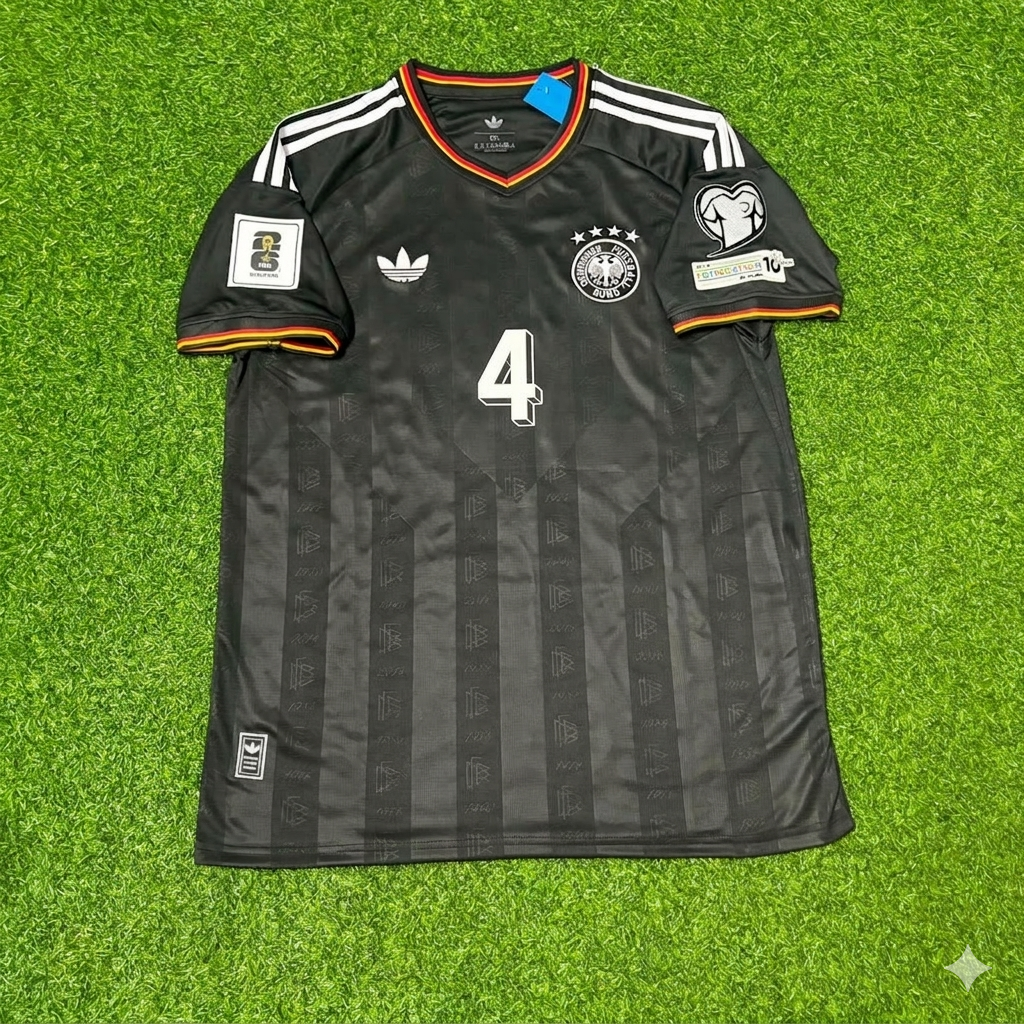 Jonathan Tah 4# Germany 2026 World Cup Black Style Football Jersey Trikot