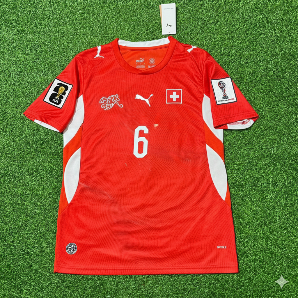 Denis Zakaria 6- Switzerland 2026 World Cup Kit Jersey Trikot Maillot