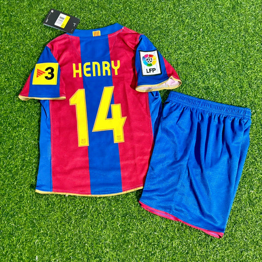 Thierry Henry Barcelona 2007/2008 Retro Kinder Fußballtrikot