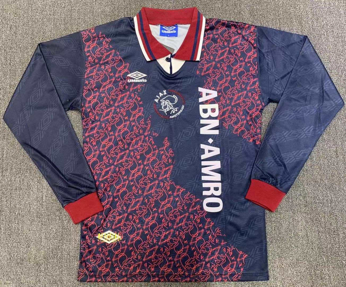AFC Ajax 1994-1995 Season Away Long Sleeve Retro Football Jersey Trikot Maillot