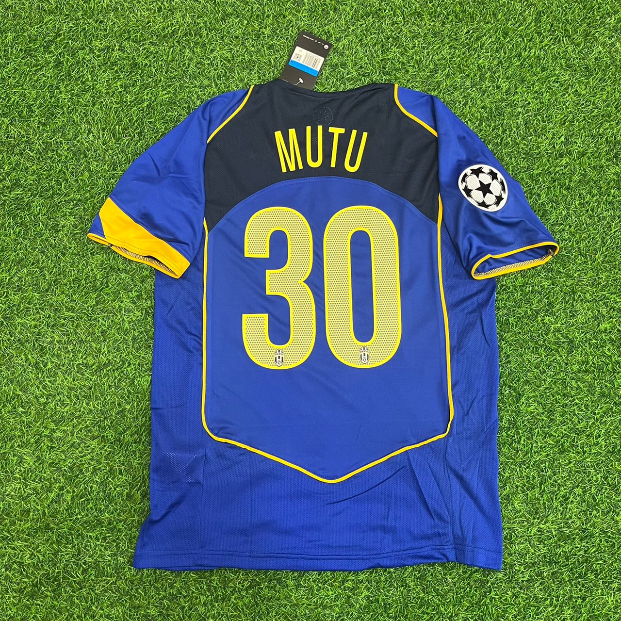 Adrian Mutu Juventus 2004-2005 Blue Retro Jersey Soccer Kit | Trikot | Maillot Soccer Shirt