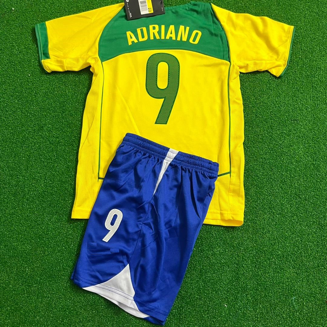 Adriano Brasilien 2004-06 Retro Kinder Trikot Fußball Trikot