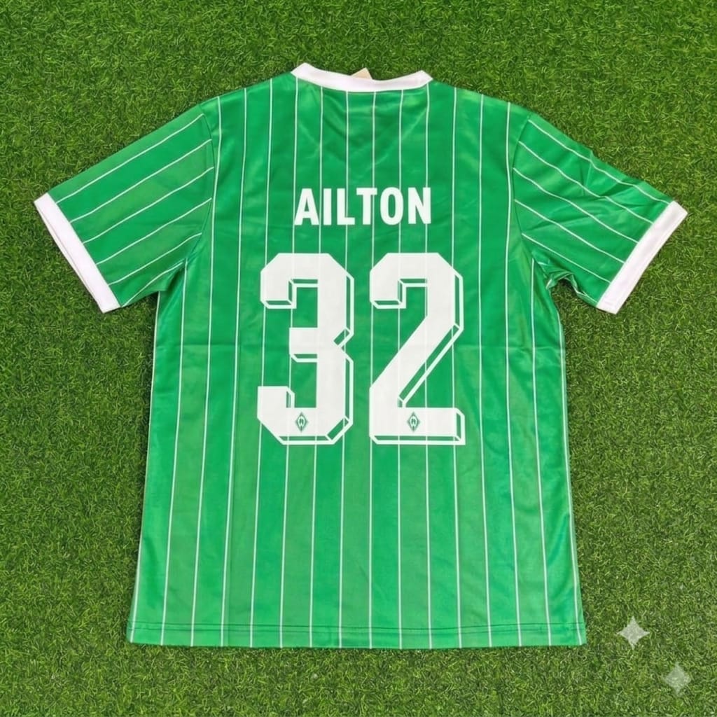 Ailton Werder Bremen 1988-1989 Heim Retro Fußballtrikot