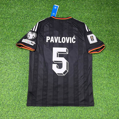 Maillot de football noir Aleksandar Pavlović 5# Allemagne Coupe du Monde 2026 Style Noir