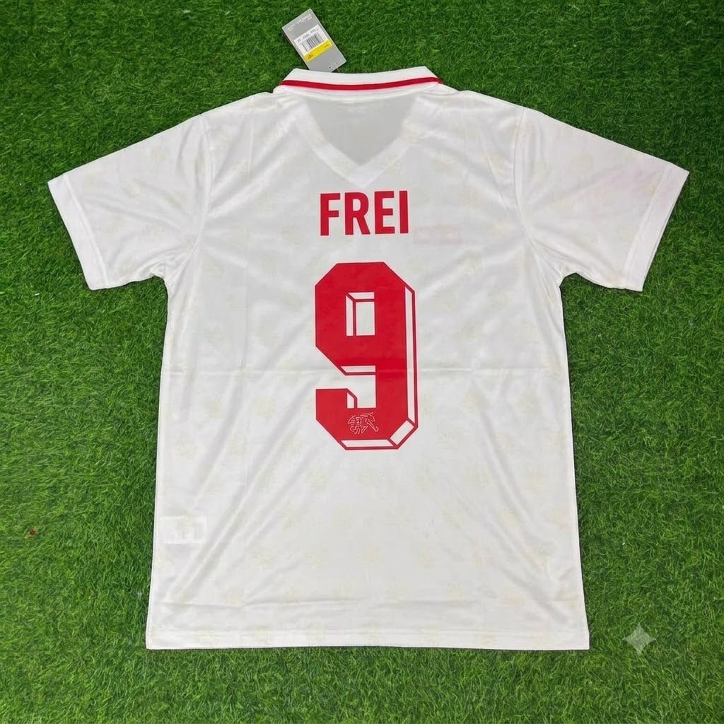 Alex Frei Switzerland White Retro Football Jersey