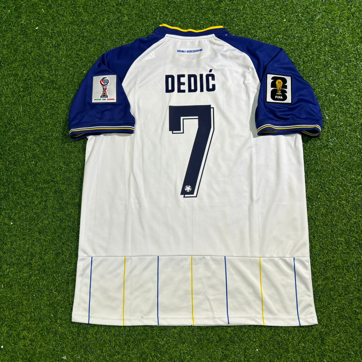 Amar Dedic Bosnia and Herzegovina 2026 World Cup White Football Jersey