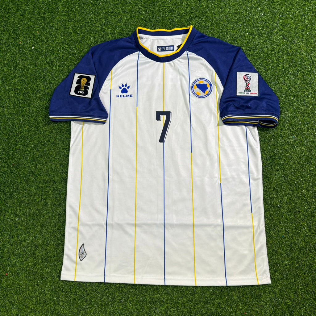 Amar Dedic Bosnia and Herzegovina 2026 World Cup White Football Jersey