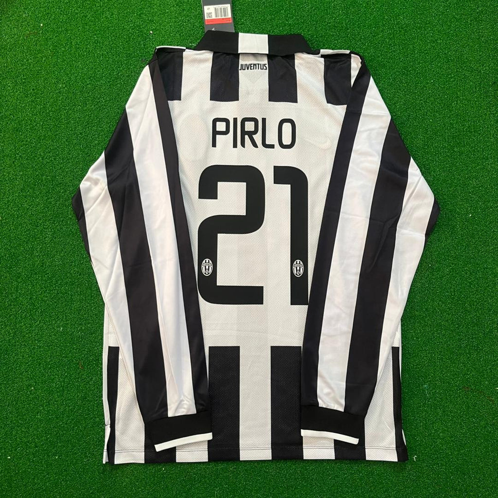 Andrea Pirlo Juventus 2014 2015 Maillot Rétro Manches Longues Trikot Maglia Maillot de Foot
