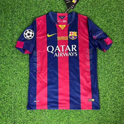 Barcelona 2015 Champions League Final Kids Retro Jersey – Andres Iniesta 8