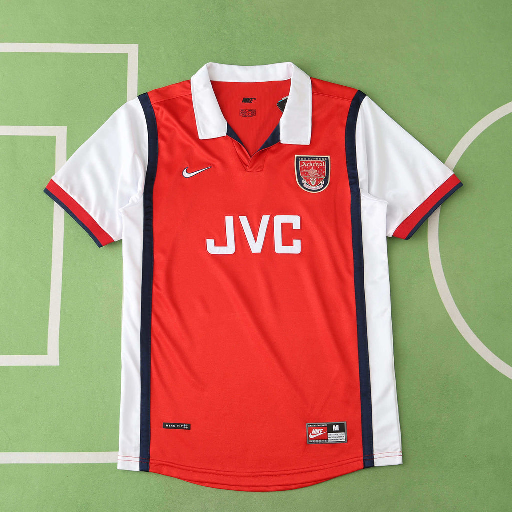 Arsenal 1997-1998 Season Home Retro Red Football Jersey Trikot Maillot