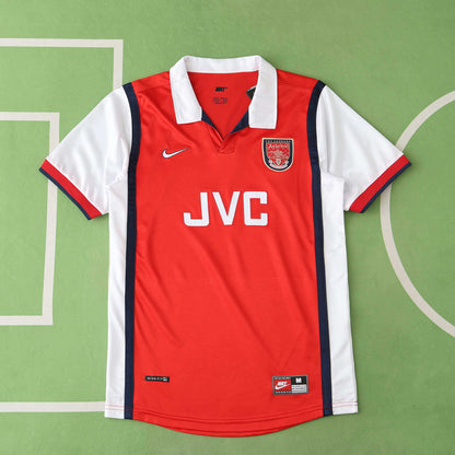 Camiseta de fútbol retro roja de local del Arsenal temporada 1997-1998 Trikot Maillot