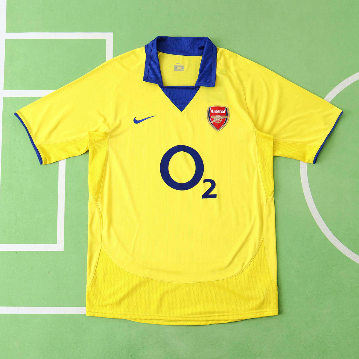 Arsenal 2004-2005 Season Away Yellow Retro Football Jersey Trikot Maillot