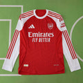 Arsenal 2025-2026 Season Home Long Sleeve Red Football Jersey Trikot Maillot