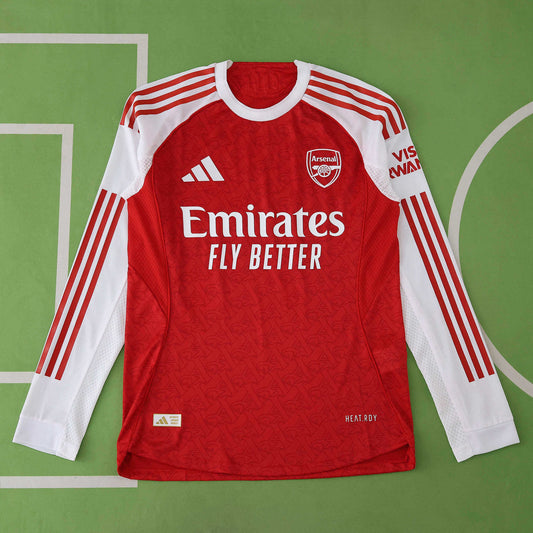 Arsenal 2025-2026 Season Home Long Sleeve Red Football Jersey Trikot Maillot