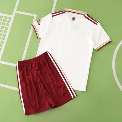 Arsenal 2025-2026 Season Third White Kids Football Jersey Trikot Maillot