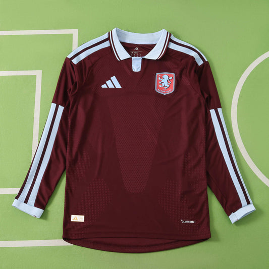 Camiseta de fútbol de manga larga de local del Aston Villa F.C. para la temporada 2026-2027
